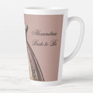 Taza De Café Latte Vestido de novia vintage para despedida de soltera
