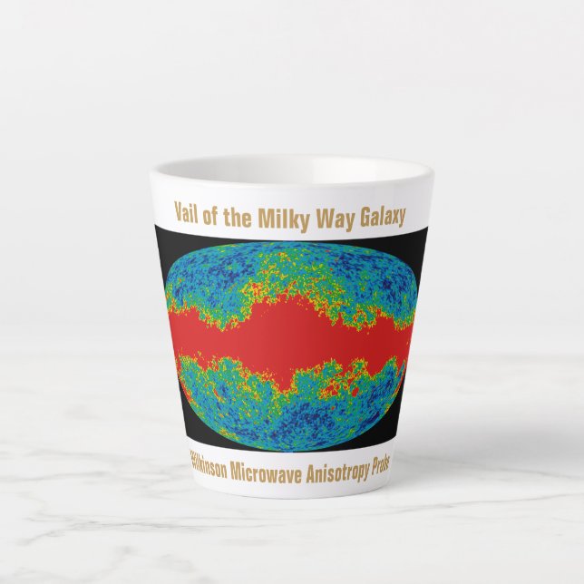 Taza De Café Latte Vía Láctea Velo De Galaxia Sobre Universo WMAP (Anverso)