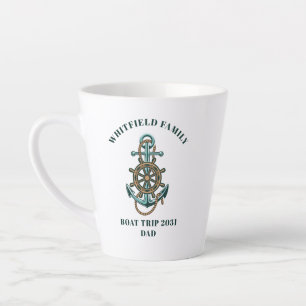 Taza De Café Latte Viaje en Barco Personalizado de Reunión Familiar N