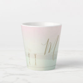 Taza De Café Latte Viaje Surfistas De Verano Playa Monograma Mist Ros