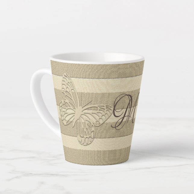 Taza De Café Latte Vibe de temporada de vacaciones de oro (Ángulo izquierdo)