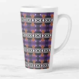 Taza De Café Latte Vibe me Jack-o-lantern camiseta de manga larga