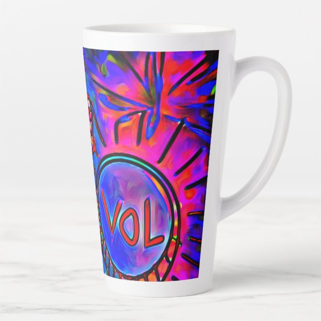 Taza De Café Latte Vibraciones positivas Latte Mug (Derecha)