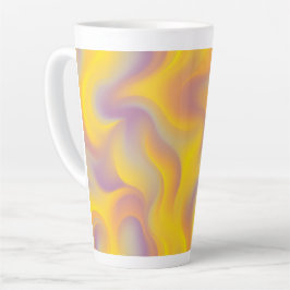 Taza De Café Latte Vibrant Abstract Swirl 