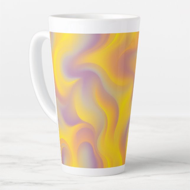 Taza De Café Latte Vibrant Abstract Swirl  (Ángulo izquierdo)