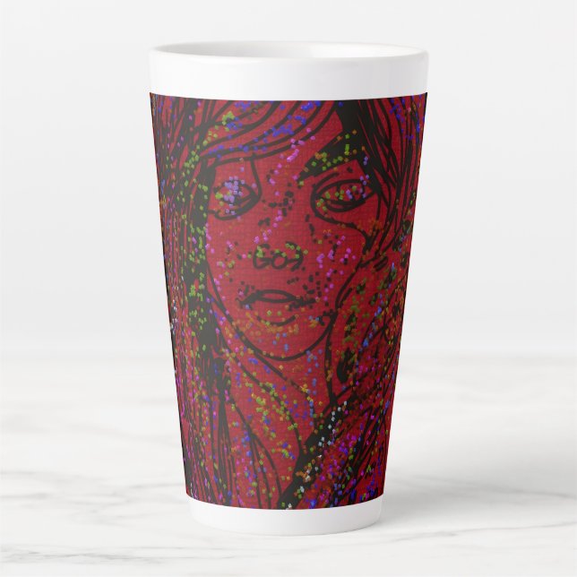 Taza De Café Latte Victorian Era Dreamer Girl  (Anverso)