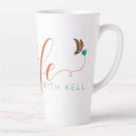 Taza De Café Latte Vida artística con Kelli Latte Mug