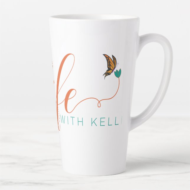 Taza De Café Latte Vida artística con Kelli Latte Mug (Derecha)