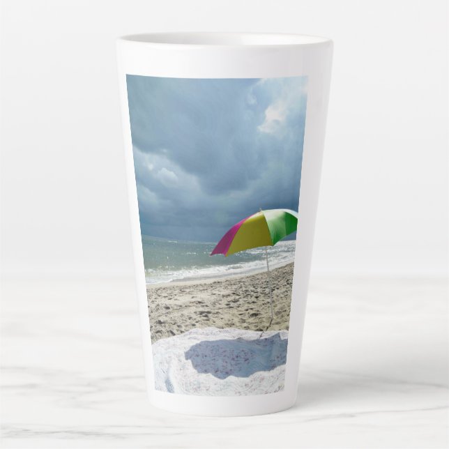 Taza De Café Latte Vida en la playa (Anverso)