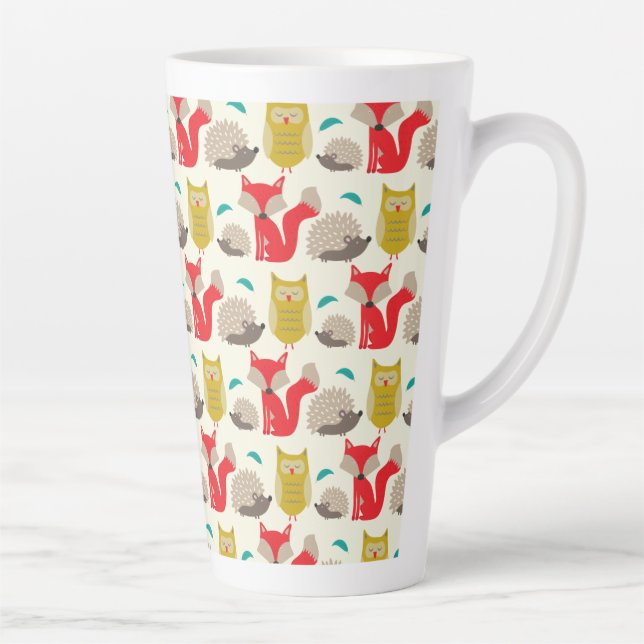 Taza De Café Latte Vida silvestre de Woodland (Derecha)