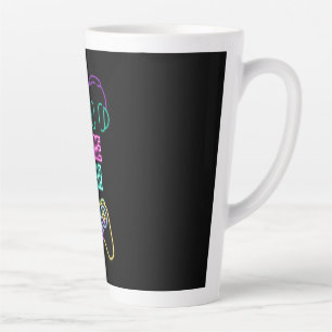 Taza De Café Latte Videojuego de Guay Neon.
