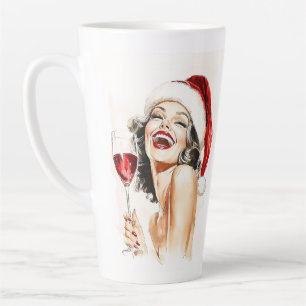 Taza De Café Latte Viejo feriado en acuarela