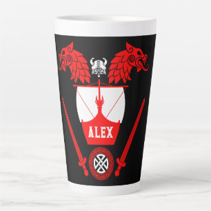 Taza De Café Latte Viking Norsemen