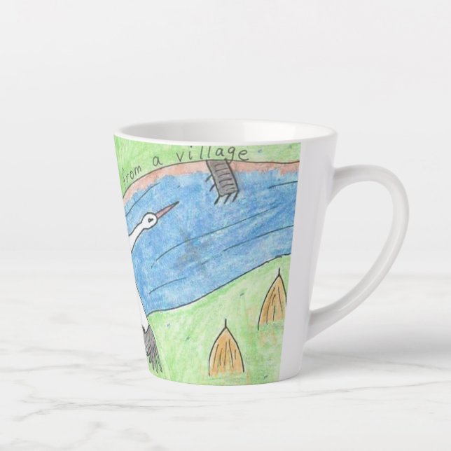 Taza De Café Latte Village Vibes (Derecha)