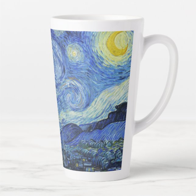 Taza De Café Latte Vincent Van Gogh - Noche Starry (Derecha)