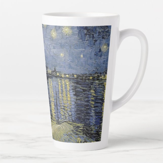 Taza De Café Latte Vincent van Gogh - Noche Starry 1888 (Derecha)