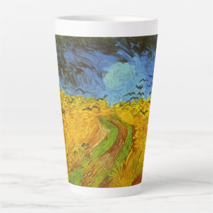 Taza De Café Latte Vincent van Gogh Wheat Field with Crows