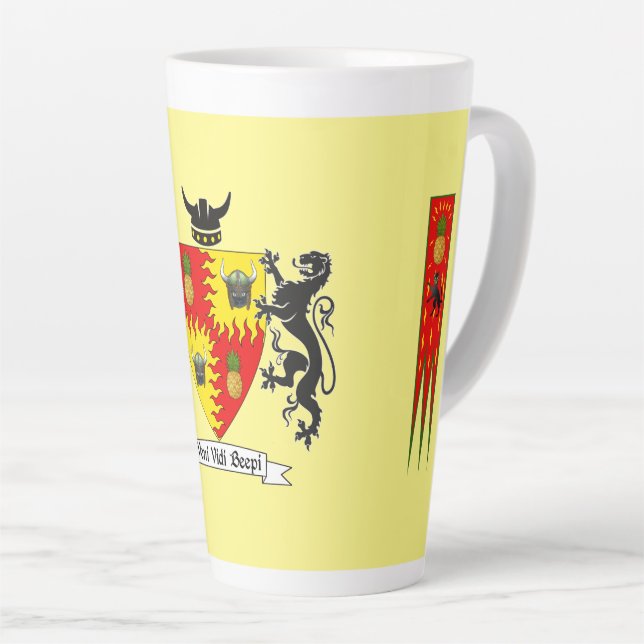 Taza De Café Latte "Vine, vi, beeped" Latte Mug (Ángulo derecho)