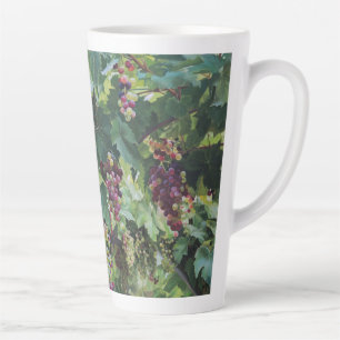 Taza De Café Latte Viñedo del Valle del Loira – Pintura de Uvas Franc