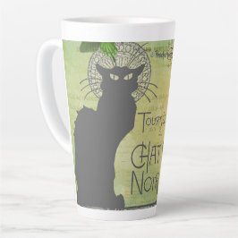 Taza De Café Latte Viñeta gira por París por Chat Noir Collage