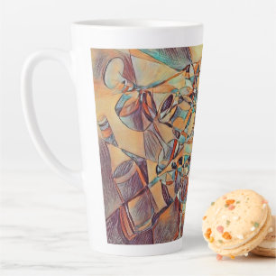 Taza De Café Latte Vino y botellas de vino arte Café Mug