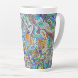 Taza De Café Latte Vintage Abstract Dream –Sepia Fantasy Nature