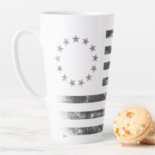 Taza De Café Latte Vintage Betsy Ross Bandera Americana Latte Mug