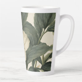 Taza De Café Latte Vintage Botanical Large