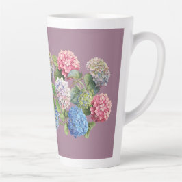 Taza De Café Latte Vintage Hydrangea Latte Mug
