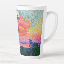 Taza De Café Latte Vintage La pintura de la nube rosa (1896)
