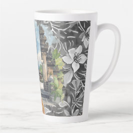 Taza De Café Latte Vintage, Lovely Bali Women and Tropical Paradise 