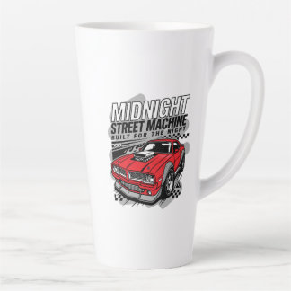 Taza De Café Latte Vintage Mechanic Shirt - Midnight Street Machine C