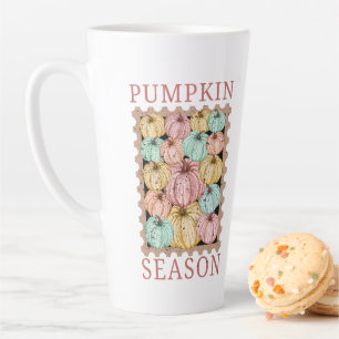 Taza De Café Latte Vintage Pumpkin Season