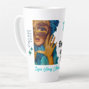 Taza De Café Latte Vintage Voices Latte Mug