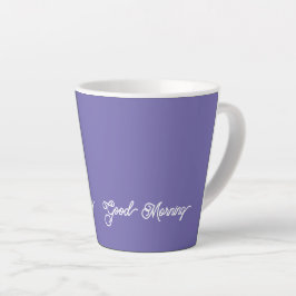 Taza De Café Latte Violet Good Morning
