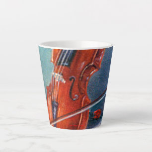 Taza De Café Latte Violín