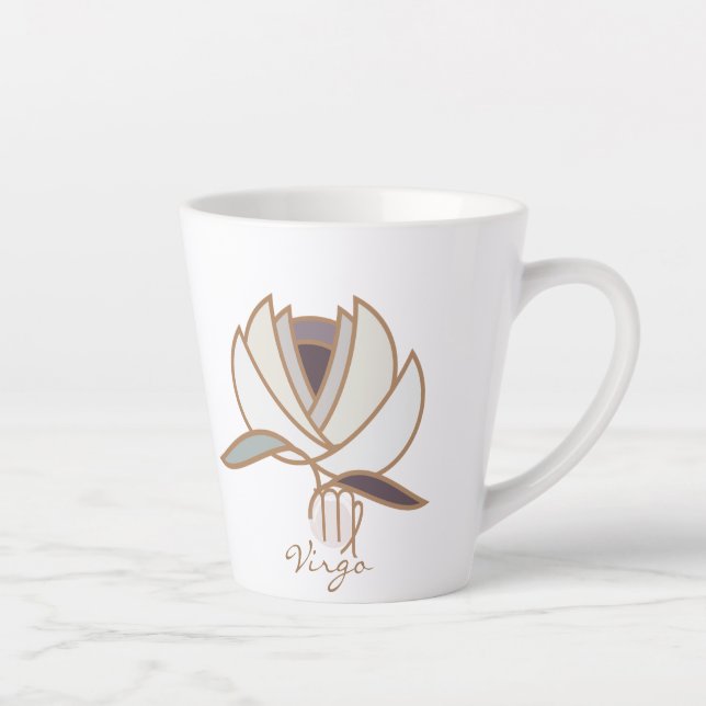 Taza De Café Latte Virgo Zodiac Boho Coffee Mug (Derecha)