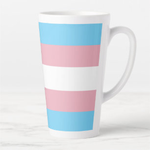Taza De Café Latte Visibilidad de la bandera del orgullo transgénero 