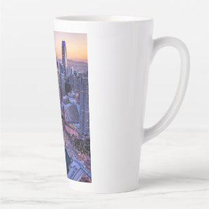 Taza De Café Latte Vista aérea de la ciudad de San Francisco en la ho