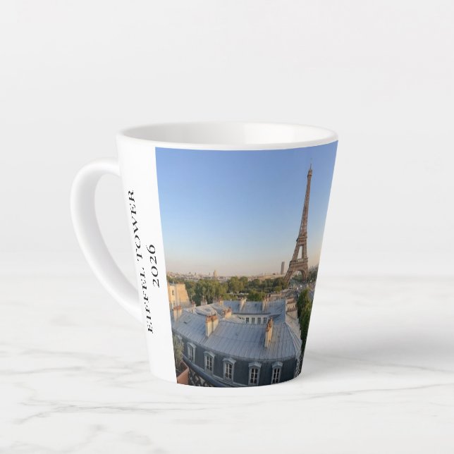 Taza De Café Latte Vista panorámica personalizada del horizonte de Pa (Ángulo izquierdo)