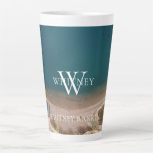 Taza De Café Latte Vista personalizada de Ocean Beach