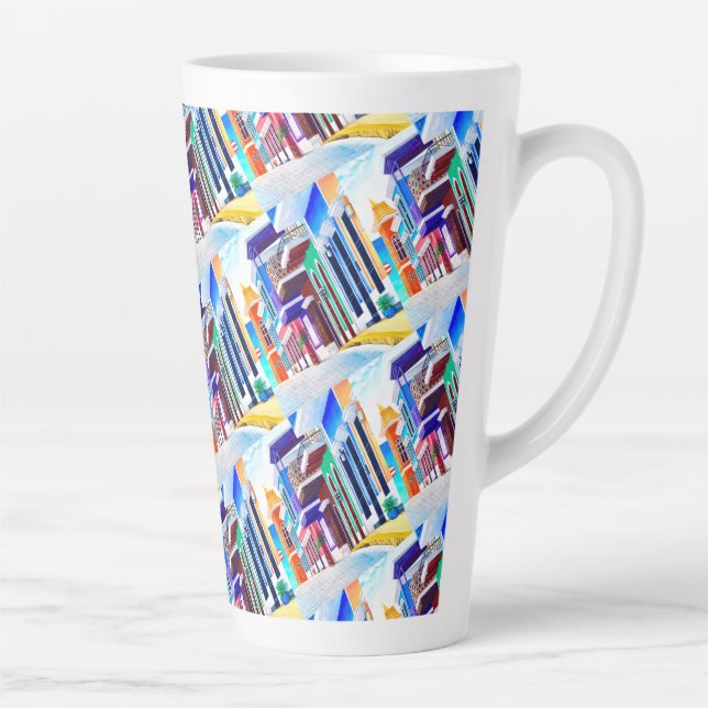 Taza De Café Latte ¡Viva Puerto Rico! (Derecha)