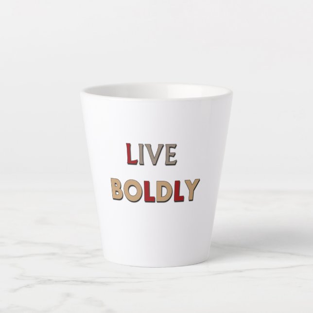 Taza De Café Latte Vive con Audacia (Anverso)
