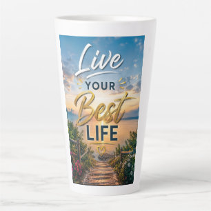 Taza De Café Latte Vive Tu Mejor Vida