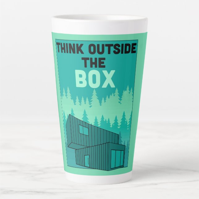 Taza De Café Latte Vivienda de contenedor de envío (Anverso)