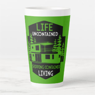 Taza De Café Latte Vivienda de contenedor de envío