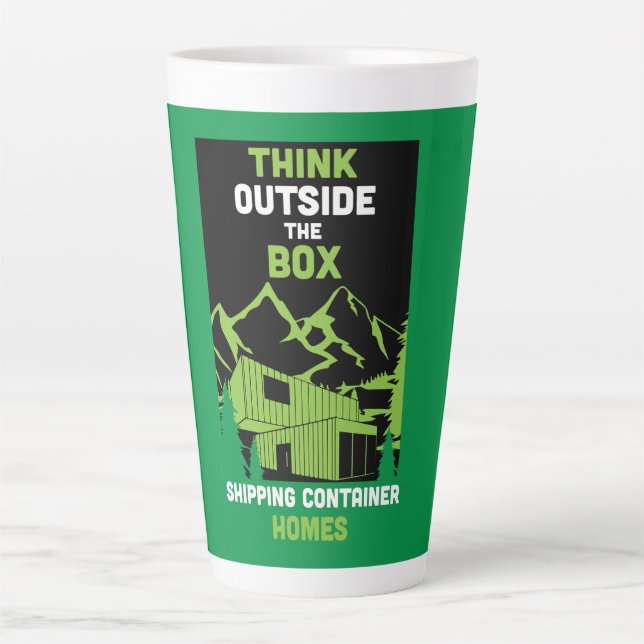 Taza De Café Latte Vivienda de contenedor de envío (Anverso)