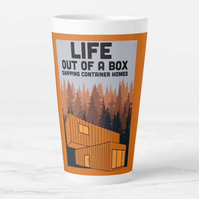 Taza De Café Latte Vivienda de contenedor de envío (Anverso)