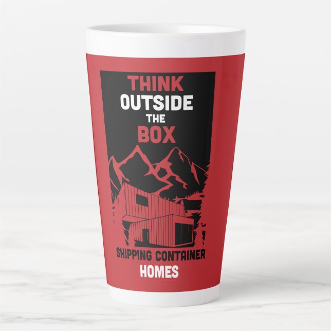 Taza De Café Latte Vivienda de contenedor de envío (Anverso)