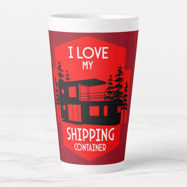 Taza De Café Latte Vivienda en contenedores de envío (Anverso)